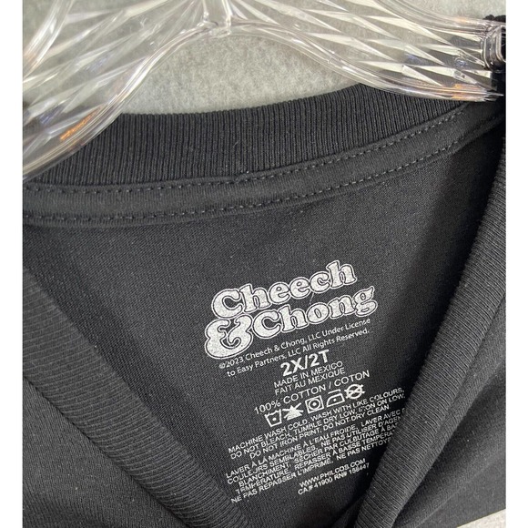 Cheech & Chong T-Shirt Mens 2XL Black Short Sleeve Mug Shot Funny - Picture 4 of 6